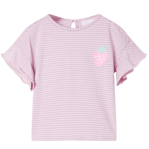 vidaXL T-shirt med volangärmar för barn lila 92