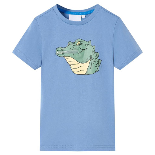 vidaXL T-shirt för barn mellanblå 116