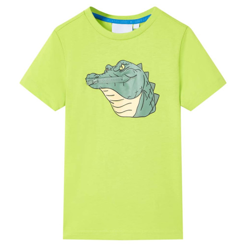 vidaXL T-shirt för barn limegrön 140
