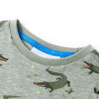 Produktbild för T-shirt för barn khaki melange 116