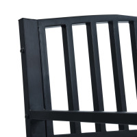 Produktbild för Trädgårdsbänk svart 120 cm stål