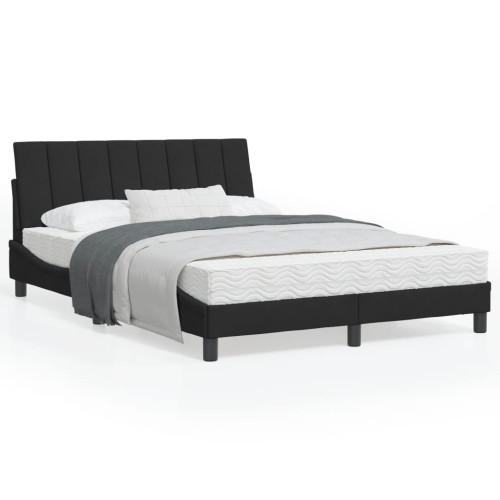 vidaXL Bed Frame without Mattress "Hanko" Black 120x200 cm Velvet - Sängar & Sängramar