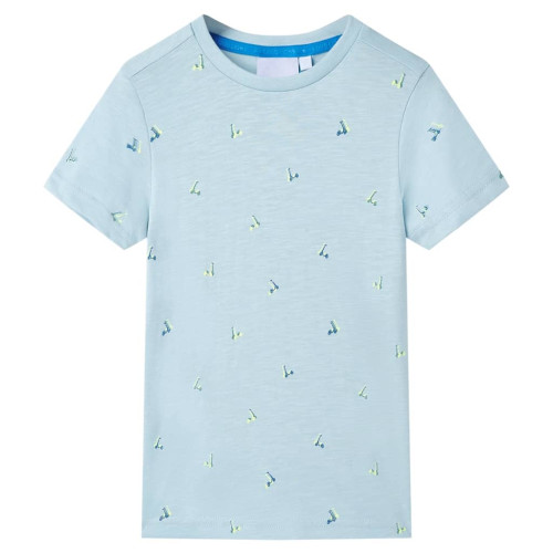 vidaXL T-shirt för barn ljusblå 92