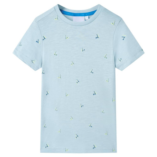 vidaXL T-shirt för barn ljusblå 116