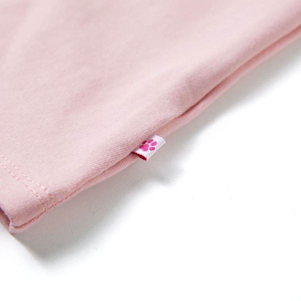 Produktbild för Barnklänning med dragsko ljus rosa 128