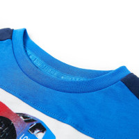 Produktbild för T-shirt för barn blå och marinblå 92
