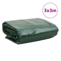 Produktbild för Presenning grön 3x3 m 650 g/m²