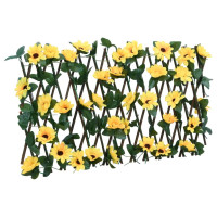 Produktbild för Konstväxt murgröna spaljé expanderbar gul 180x20 cm