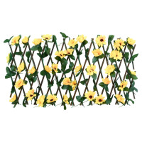 Produktbild för Konstväxt murgröna spaljé expanderbar gul 180x20 cm