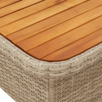 Produktbild för Soffgrupp för trädgården med dynor 4 delar beige konstrotting