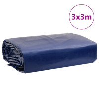 Produktbild för Presenning blå 3x3 m 650 g/m²