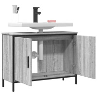 Produktbild för Tvättställsskåp grå sonoma 80x30x60 cm konstruerat trä
