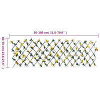 Produktbild för Konstväxt murgröna spaljé expanderbar 5 st gul 180x60 cm