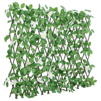 Produktbild för Konstväxt murgröna spaljé expanderbar grön 186x30 cm