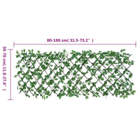 Produktbild för Konstväxt murgröna spaljé expanderbar grön 186x30 cm