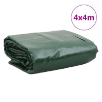 Produktbild för Presenning grön 4x4 m 650 g/m²