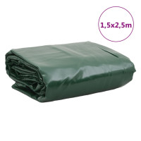 Produktbild för Presenning grön 1,5x2,5 m 650 g/m²