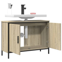 Produktbild för Tvättställsskåp sonoma-ek 80x30x60 cm konstruerat trä