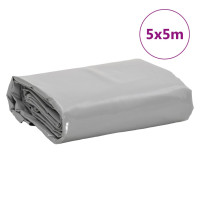 Produktbild för Presenning grå 5x5 m 650 g/m²