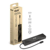 Produktbild för CLUB3D USB3.2 Gen2 Type-C, 6-in-1 Dual Displays Portable Dock with USB Type-C Video 4K60Hz