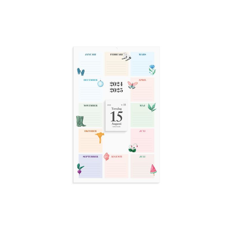 Produktbild för Väggkalender Klassens almanacka 24/25
