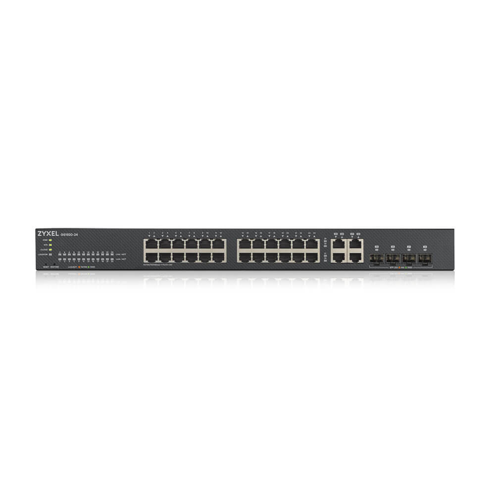 Produktbild för Zyxel GS1920-24V2 hanterad Gigabit Ethernet (10/100/1000) Svart