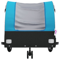 Produktbild för Cykelvagn svart och blå 30 kg järn