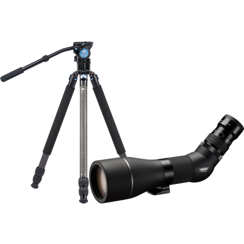 RICOH/PENTAX Pentax Spottingscope PF-85EDA KIT + SMC zoom eyepiece 8-24mm with Sirui R-3213X+VH-10X tripod