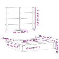 Produktbild för Sandlåda med Lock vit 111x111x19,5 cm massiv furu