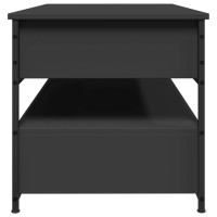 Produktbild för Soffbord svart 85x50x50 cm konstruerat trä och metall
