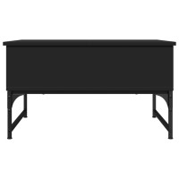Produktbild för Soffbord svart 70x50x40 cm konstruerat trä och metall