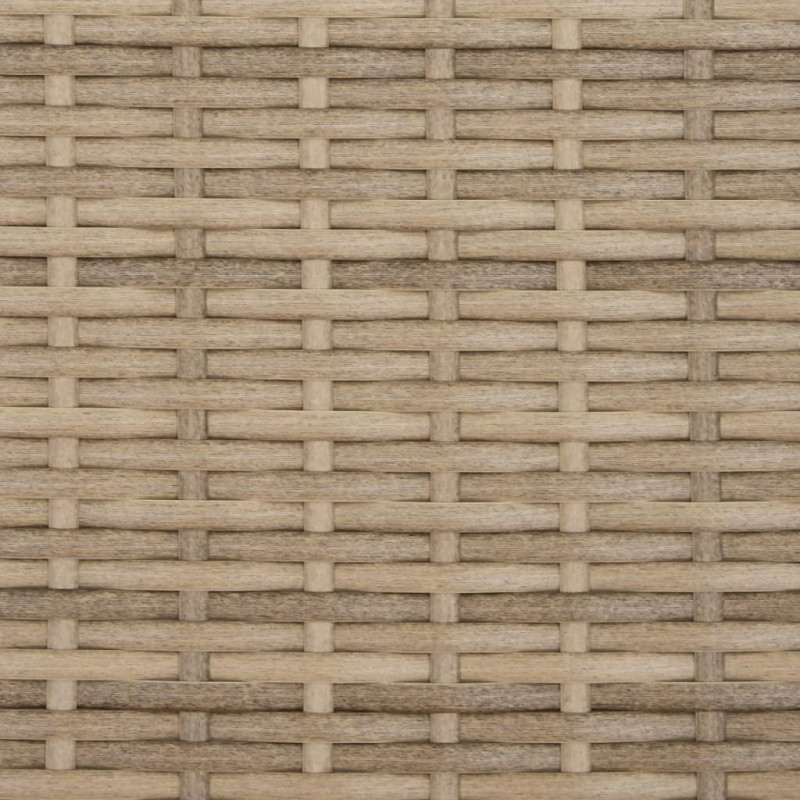 Produktbild för Trädgårdssoffa 2-sits med pallar beige konstrotting