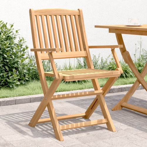 vidaXL Hopfällbara trädgårdsstolar 2 st 54x61x88 cm massiv akacia