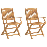 Produktbild för Hopfällbara trädgårdsstolar 2 st 54x61x88 cm massiv akacia
