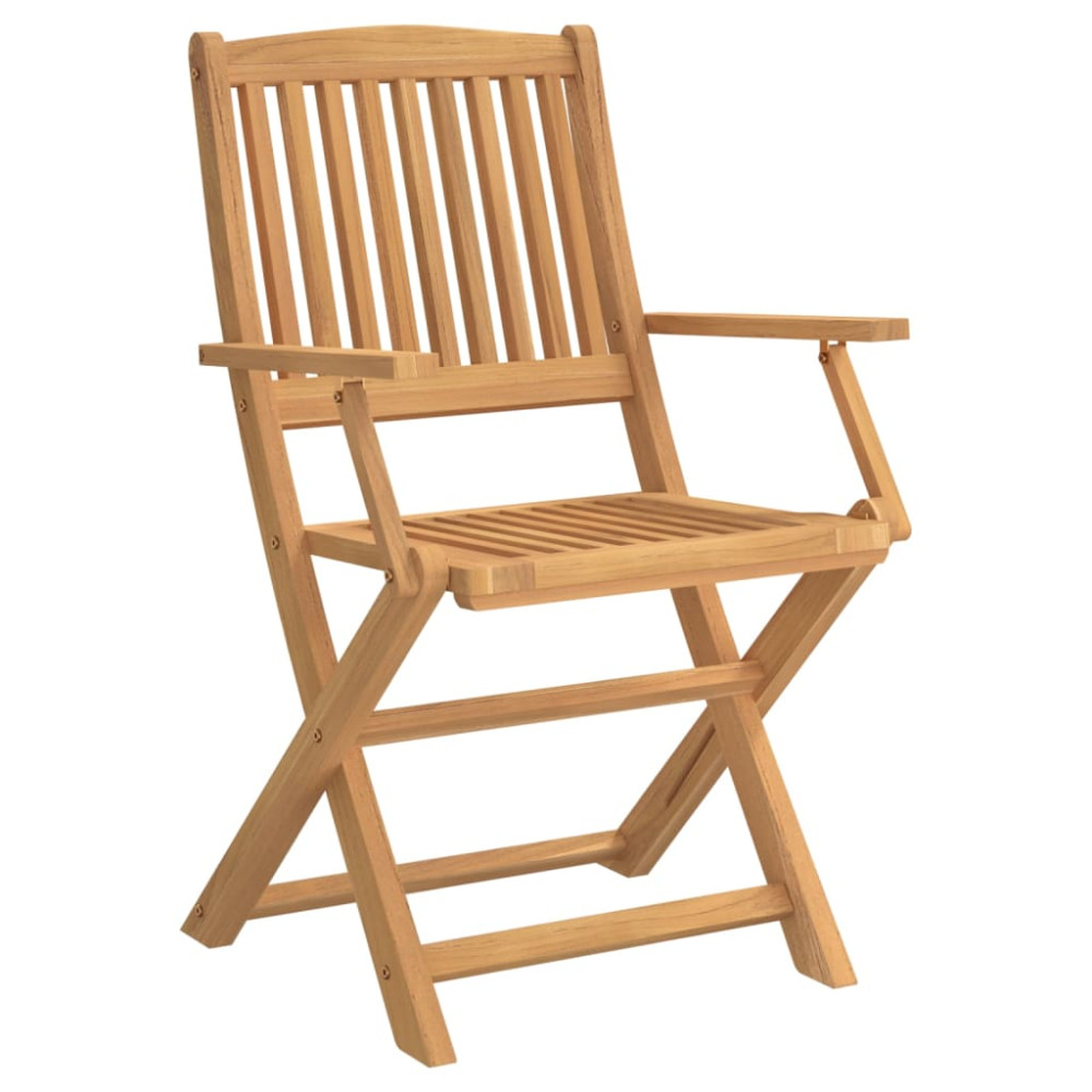 Produktbild för Hopfällbara trädgårdsstolar 2 st 54x61x88 cm massiv akacia