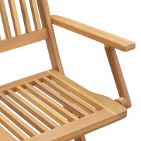Produktbild för Hopfällbara trädgårdsstolar 2 st 54x61x88 cm massiv akacia
