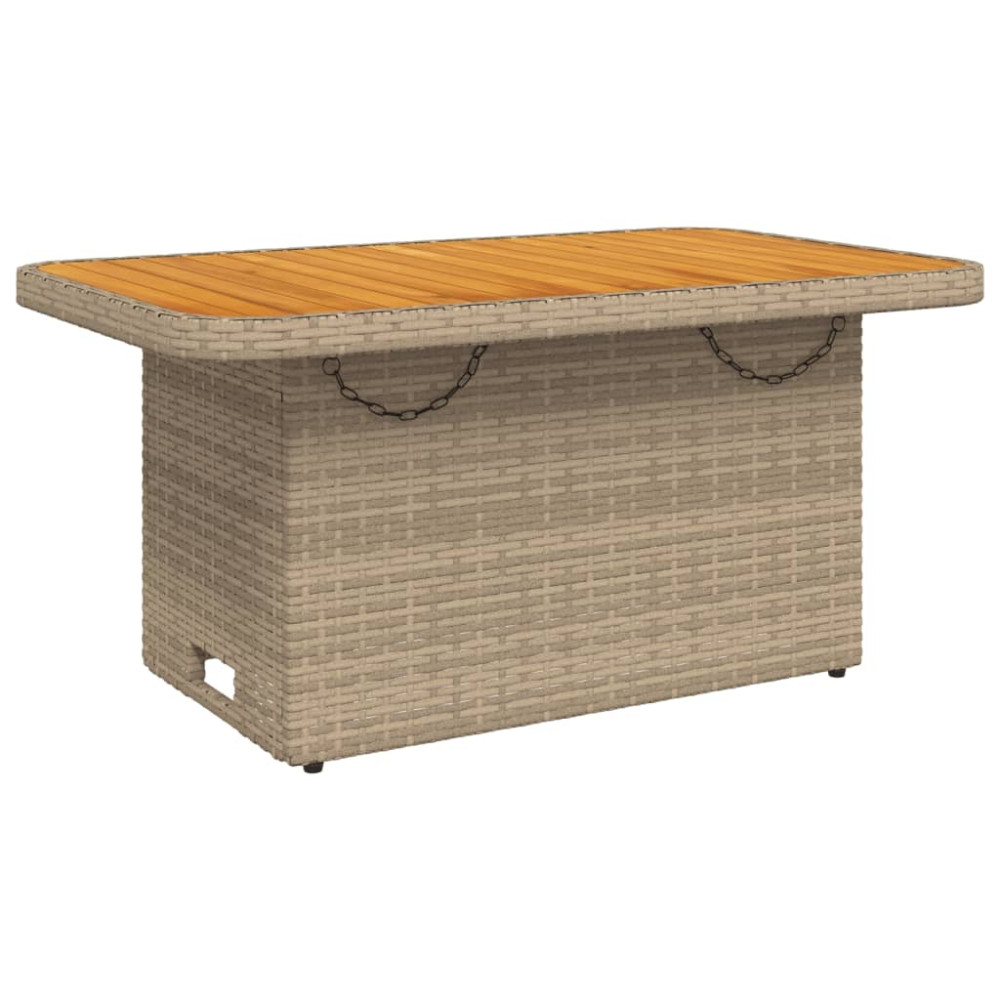 Produktbild för Soffgrupp för trädgården med dynor 4 delar beige konstrotting