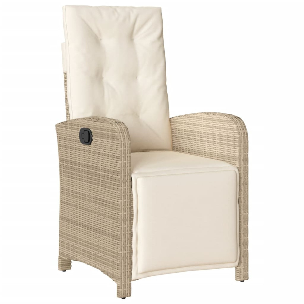 Produktbild för Soffgrupp för trädgården med dynor 4 delar beige konstrotting