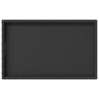 Produktbild för Hopfällbart brickbord svart 65x40x75 cm konstrotting
