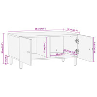 Produktbild för Soffbord 80x50x40 cm massivt mangoträ
