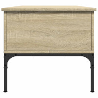 Produktbild för Soffbord sonoma-ek 100x50x45 cm konstruerat trä och metall
