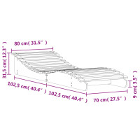 Produktbild för Solsäng 205x80x31,5 cm massivt douglasträ