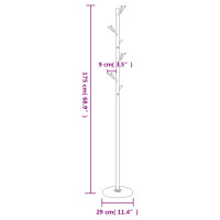 Produktbild för Klädhängare svart 175 cm pulverlackerat järn