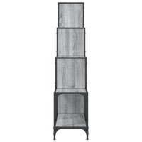 Produktbild för Bokhylla grå sonoma 122x30x132 cm konstruerat trä och metall