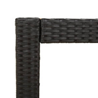 Produktbild för Trädgårdsbord med träskiva svart 60x40x75 cm konstrotting