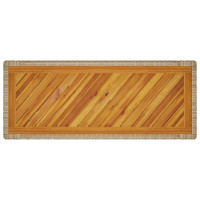 Produktbild för Trädgårdsbord med träskiva beige 100x40x75 cm konstrotting