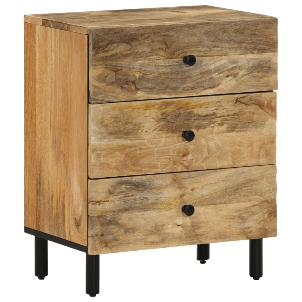 Produktbild för Sängbord 50x33x60 cm massivt mangoträ