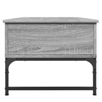 Produktbild för Soffbord grå sonoma 100x50x40 cm konstruerat trä och metall