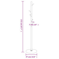 Produktbild för Klädställning vit 172 cm pulverlackerat järn