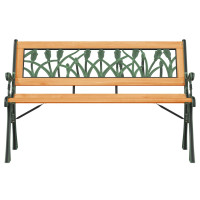 Produktbild för Trädgårdsbänk 116 cm massivt granträ och stål